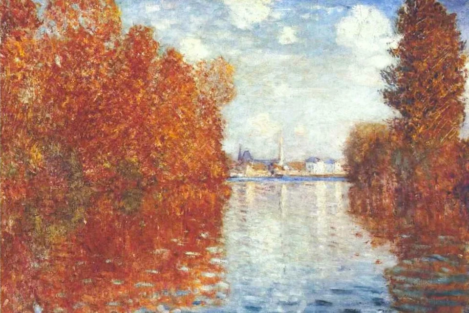 Claude Monet Autumn Effect at Argenteuil Cool Wall Decor Art Print Poster 36x24 - Image 1 of 1