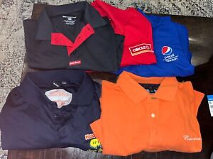 Lot 5 Business Golf Polo Shirts Hooters Pepsi Budweiser Dairy Q Circle K (M & L)