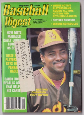 Baseball Digest May 1985 Tony Gwynn San Diego Padres HOF - Image 1 of 2