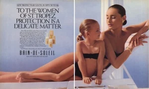 1989 Bain de Soleil skincare tanning sun tan suntan 2-page MAGAZINE AD - Picture 1 of 1
