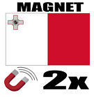 2 X Malte Drapeau Magnet 6X3 Cm Aimant Déco Magnétique Frigo