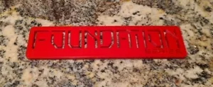 Tesla Cybertruck 3D Print Foundation Series Plaque in Red - Bild 1 von 1
