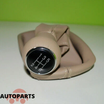 Beige 5Speed Gear Shift Knob w/Gaitor Boot for Audi A4 1998-2000 A6 C5 1998-2001 Foto 1 de 4