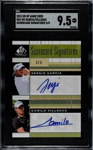 SGC 9.5 - 2012 SP Game Used Scorecard Signatures - Sergio Garcia/C. Villegas #/5 - Picture 1 of 2