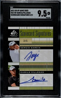 SGC 9.5 - 2012 SP Game Used Scorecard Signatures - Sergio Garcia/C. Villegas #/5 - Image 1 of 2