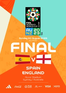 Spain vs England 20.08.2023 Women`s World Cup Unofficial program - Picture 1 of 1