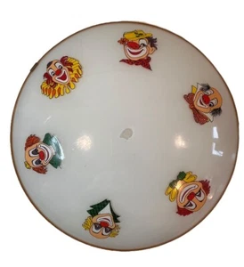 Vintage Glass Ceiling Light Shade Cover Clowns Circus Carnival - Picture 1 of 8