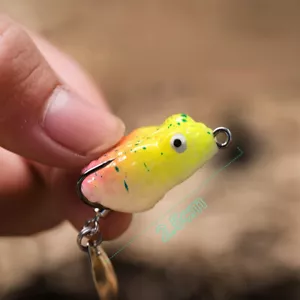 Confezione da 8 2,5 cm/3 g esca per rana piccola esca da bagno morbida trota esche da pesca - Foto 1 di 11