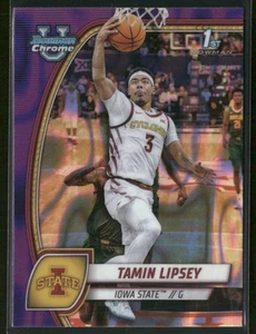 2024-25 Bowman University Chrome #66 Tamin Lipsey Viola Rifrattore Lava - Foto 1 di 2
