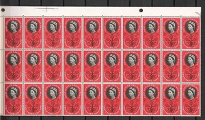 GB Briefmarken 1961 Hundertjahrfeier Post Ersparnis SG623a 21/2d Rand 30er Block postfrisch - Bild 1 von 1