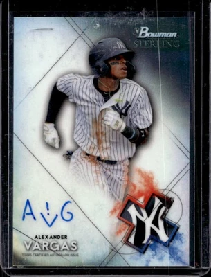 2021 Bowman Sterling Alexander Vargas Prospect Auto #BSPA-AV Yankees - Image 1 of 2