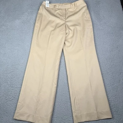 Calça Brooks Brothers Feminina 10 Bege Caroline Fit Forrada de Lã Calça Vestido Nova Com Etiqueta - Imagem 1 de 4