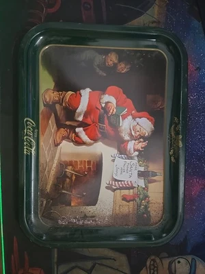 Vintage Sabta Clause Holiday Tray From 1976 Coca Cola Co. - Image 1 of 4