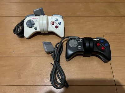 PS1 NEGCON BLACK & White Controller NAMCO PlayStation 1031 - Image 1 of 4