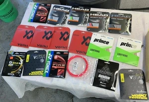 Lot Of 17 New Tennis Racket Strings Prince Head Volkl Wilson Yonex Free Ship - Picture 1 of 22