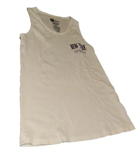 Camiseta sin mangas New York University Park Fields 2X blanca cuello redondo - Imagen 1 de 7