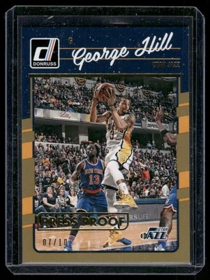 Donruss #51 George Hill Press Proof Gold #/10 2016-17 Foto 1 de 2