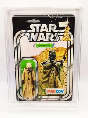 1977 PALITOY STAR WARS 12 BACK-A - SAND PEOPLE - ALL ORIGINAL & CASED UNCUT CARD - Image 1 of 4