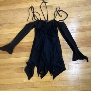 Dolls Kill Current mood Dress Womens Medium Black F Is For Fairies Goth - Picture 1 of 10