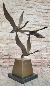 Abstract Modern Artwork Flying Birds Ducks by Anthony Francisci Bronze Decorativ - Picture 1 of 10