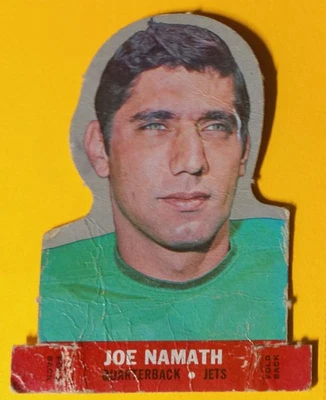 Tarjeta de fútbol americano 1968 Topps Stand Ups Insert Joe Namath Foto 1 de 2
