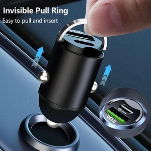 Adaptateur Chargeur Voiture 2Port 2.4A Mini Super Rapide pour iPhone Samsung Android - Photo 1 sur 6