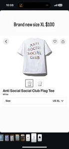 Anti Social Social Club ASSC International Flags Streetwear Tee shirt - Picture 1 of 2