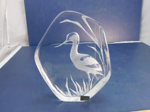 Matte Jonasson Bleikristall Schnitzerei, Avocet Vogel - Bild 1 von 6