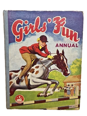 Girls’ Fun Annual 1953 Gerald G Swan Vintage Children’s Book Illustrated Retro - Image 1 of 4