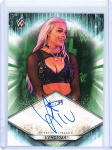 LIV MORGAN 2021 TOPPS WWE Autograph "ROSTER-GREEN" AUTO CARD 21/99 *ON-CARD AUTO - Picture 1 of 2