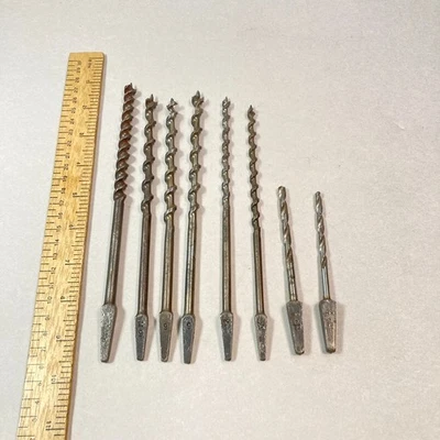 Brocas de barrena vintage 6 piezas con 2 brocas torcidas Cleveland EE. UU. Foto 1 de 4