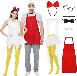 Set Costume Fast Food Coppia Pollo per Coppie Adulti Costumi Divertenti - Foto 1 di 6