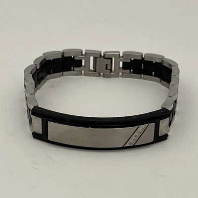 Pulsera de eslabones de tungsteno y acero inoxidable para hombre  Foto 1 de 2