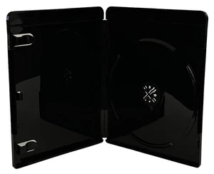 100 PREMIUM GLÄNZEND Schwarz 4K Blu-Ray Einzel DVD Hüllen 14MM - Bild 1 von 3