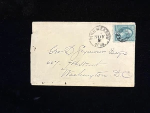 CT PINE MEADOW COVER #184 FANCY CANCEL - Picture 1 of 2