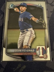 2025 Bowman Chrome #BCP-158 Devin Fitz-Gerald Chrome Prospects - Picture 1 of 2