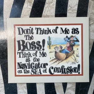 Placa parodia jefe Frank Jones dibujos animados vintage 1984 nuevo regalo divertido - Imagen 1 de 11