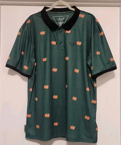 Vice Golf Daily Juice Polo Shirt Performance Green Orange AOP Men's 2XL NWT - Picture 1 of 18