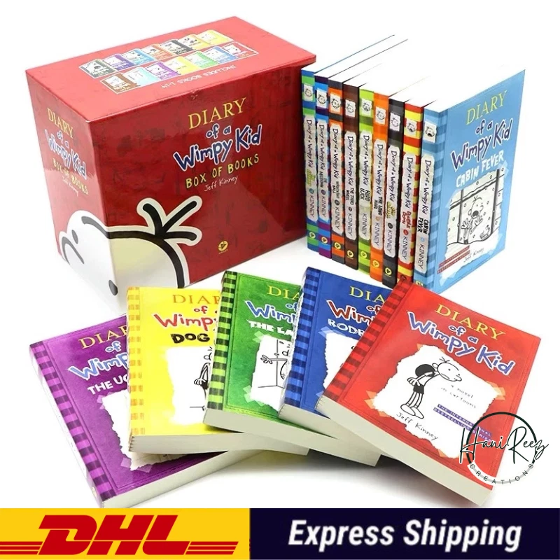 Diary Of A Wimpy Kid by Jeff Kinney Boxed Set 1-24 Books (MP3 Bonus 1-14)  NEW - Image 1 of 4