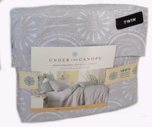UNDER THE CANOPY Urban Edgefields Purple Thistle 2 Piece TWIN DUVET SET NWT SHAM - Picture 1 of 5
