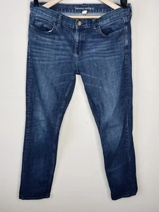 Banana Republic Größe 29L Boyfriend schmale Rollup Damen blau Denim Jeans dehnbar - Bild 1 von 4