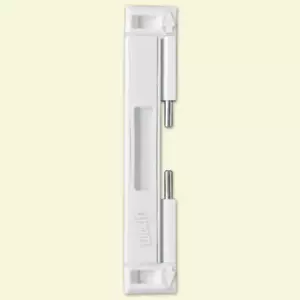 White Double Bolt Sliding Door Lock - Picture 1 of 12