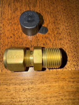 Parker 3/8" Tube x 3/8" MNPT Brass Male Fitting  CPI 6 3 - Image 1 of 4