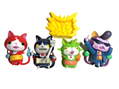 "Lote de 4 figuras y telón de fondo Hasbro de 2"" figuras de reloj Yo-kai 2015" Foto 1 de 4