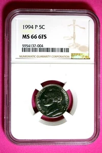 1994 P NGC MS66 6FS Jefferson Nickel #B29089 - Picture 1 of 2