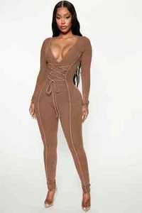 J. Our Wash Body Suit Women's Size Large Grunge Figure Flattering Jumpsuit - Picture 1 of 5