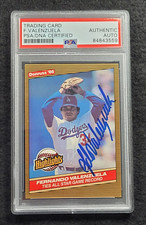 Rare 1986 FERNANDO VALENZUELA Signed Donruss Card-LOS ANGELES DODGERS-PSA