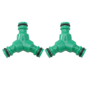NEW 2pcs Y Type Water Quick Connector 3 Way Garden Hose Connection Irrigation To - Picture 1 of 8