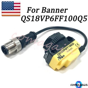 New In Box Engineering Photoelectric Sensor For Banner QS18VP6FF100Q5 ,10-30VDC - Picture 1 of 5