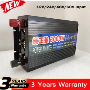 3000W Pure Sine Wave Power Inverter 220V for Household Appliances Solar Power - Picture 1 of 7